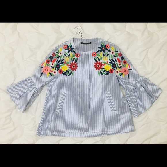 Zara Tops - NWT Zara Embroidered Top